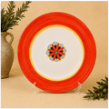 Intreccio Red Dinner Plate | Hand-Painted Italian Dinner Plate from Deruta