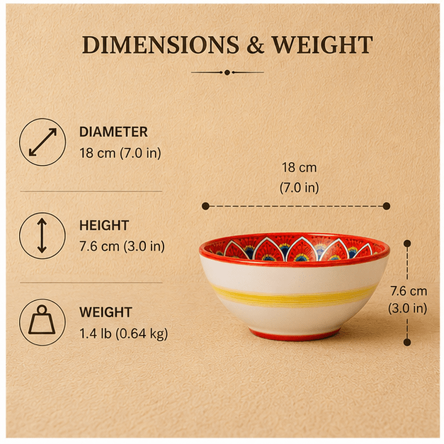 Intreccio Red Deep Pasta & Soup Bowl | Hand-Painted Italian Pasta Bowl from Deruta