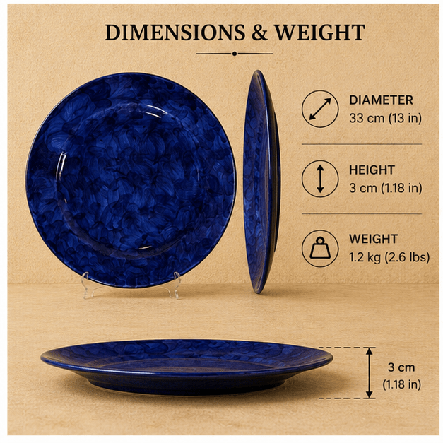 Stratificata Charger Plate | Hand-Painted Italian Charger Plate from Deruta
