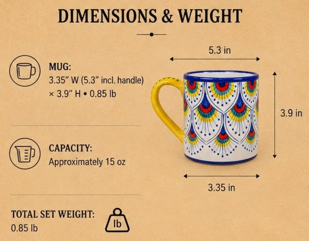 Intreccio Hand-Painted Italian Coffee & Tea Mug