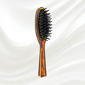 106 KOH-I-NOOR Jaspe large oval hairbrush with brown tortoiseshell acetate handle, and black detangling rubber pins; KOH-I-NOOR's gold logo stamped on the handle