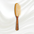 109 KOH-I-NOOR Jaspe large oval hairbrush with brown tortoiseshell acetate handle, and synthetic pins; KOH-I-NOOR's gold logo stamped on the handle