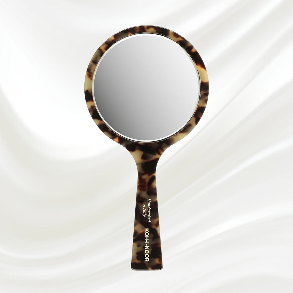 Luxury Hand Mirror - Garden Green Acetate with German Glass
