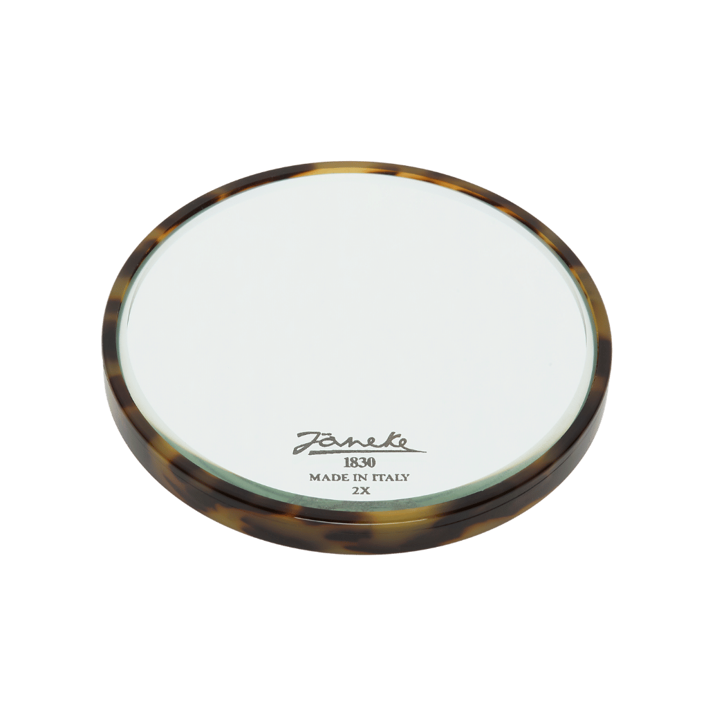 Janeke Tokyo Compact Mirror with Leather Case – Portable Purse Mirror