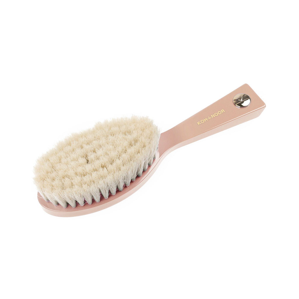 Cepillo para bebé con cerdas de cabra en tonos pastel