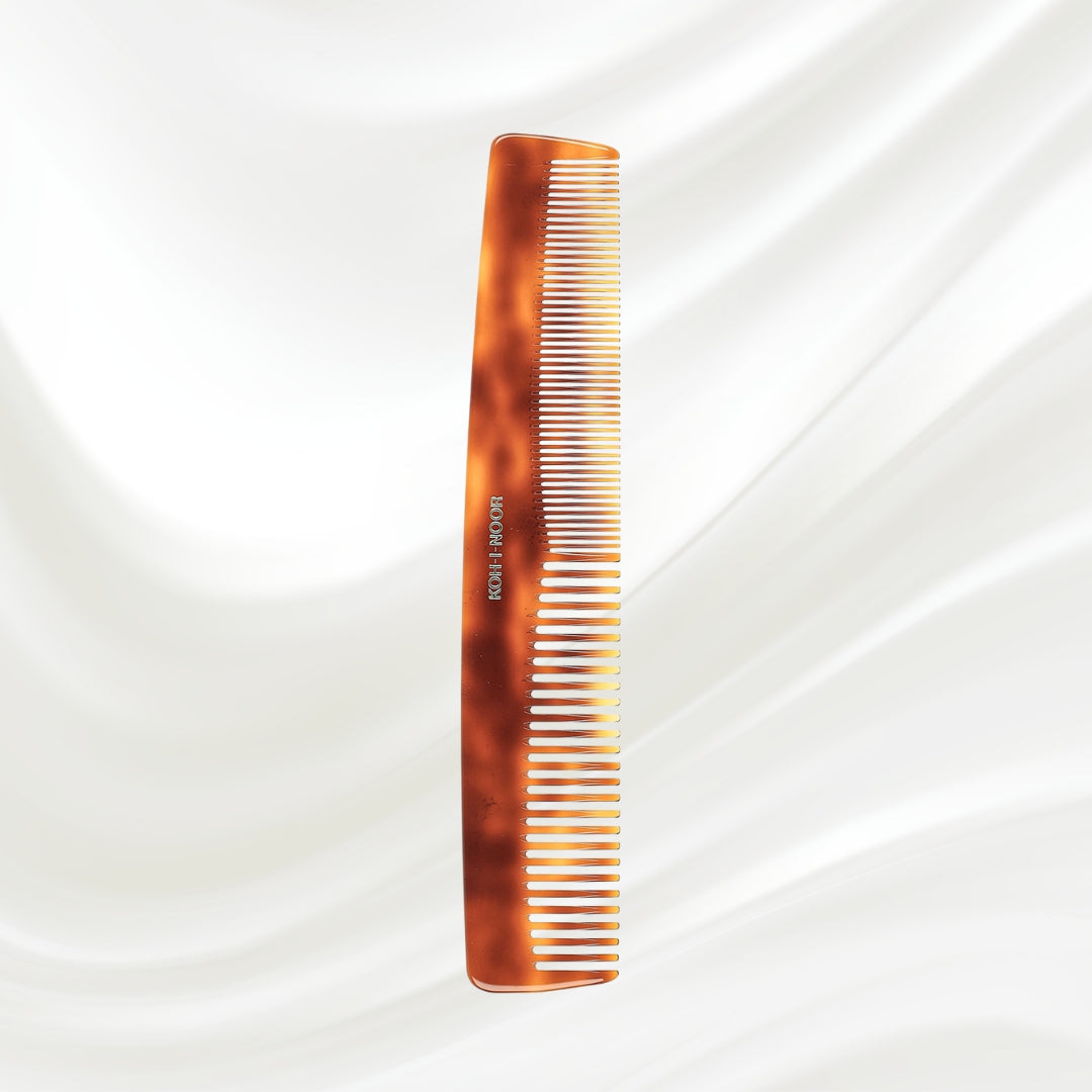 Tortoiseshell comb on a white background