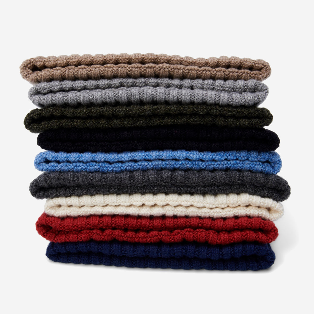 Milano (black) - Italian 100% cashmere ribbed beanie (unisex)