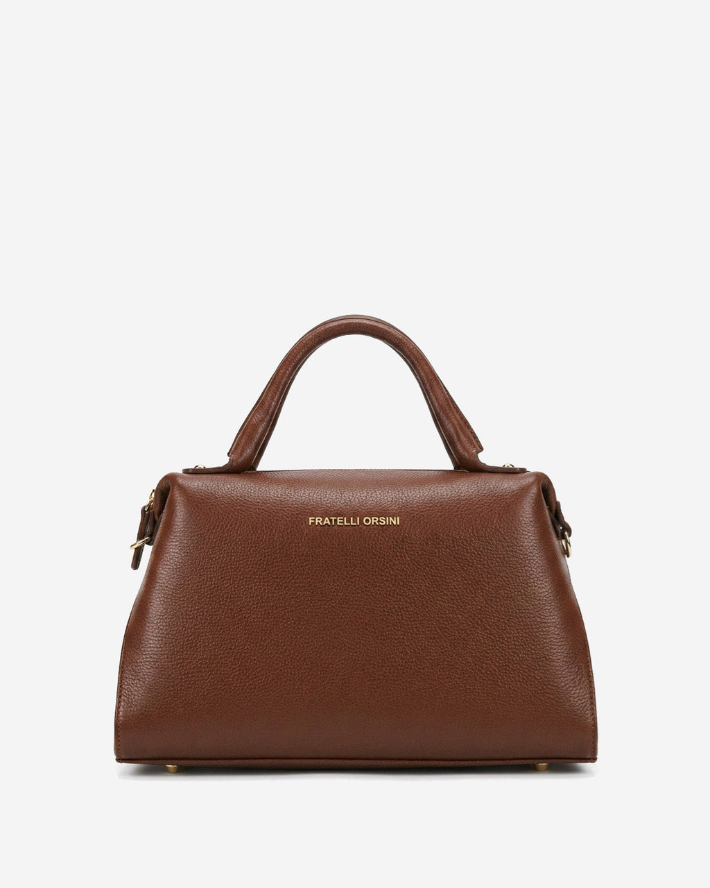 Cecilia (brown) - Italian calf leather women's handbag (with shoulder strap)