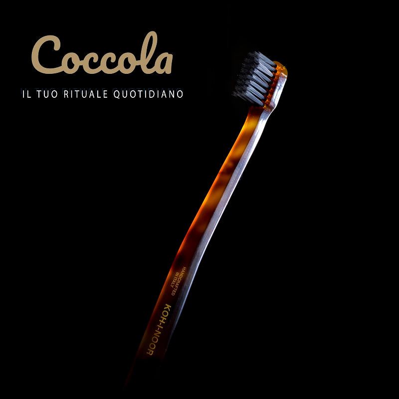 Coccola Carbon Bristle Toothbrush - Soft Italian Acetate with Protective Case