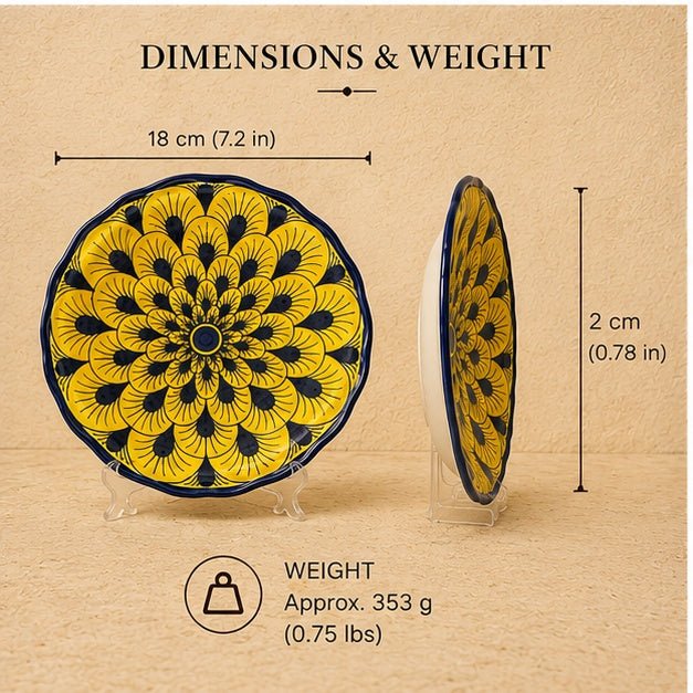 Stratificata Salad Plate | Hand-Painted Italian Salad Plate from Deruta