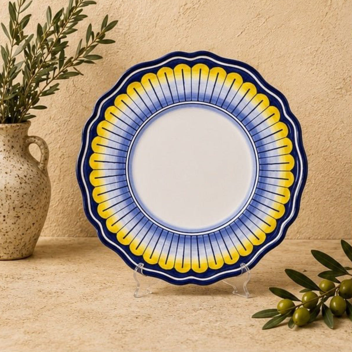 Stratificata Dinner Plate | Hand-Painted Italian Dinner Plate from Deruta
