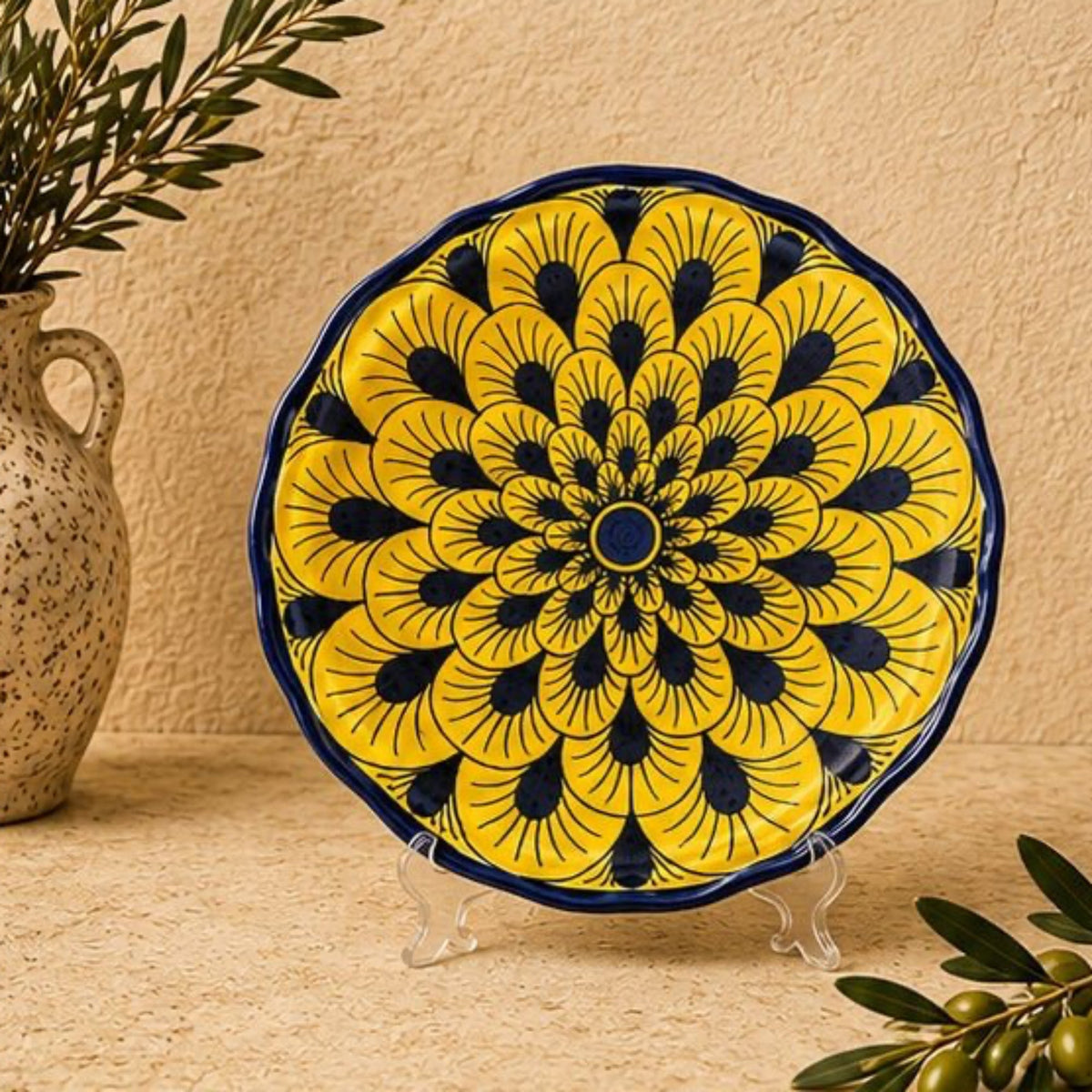 Stratificata Salad Plate | Hand-Painted Italian Salad Plate from Deruta
