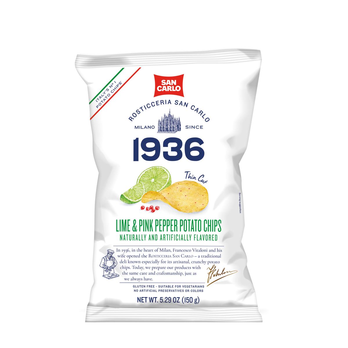 Lime and Pink Pepper Chips 150g - Case of 16