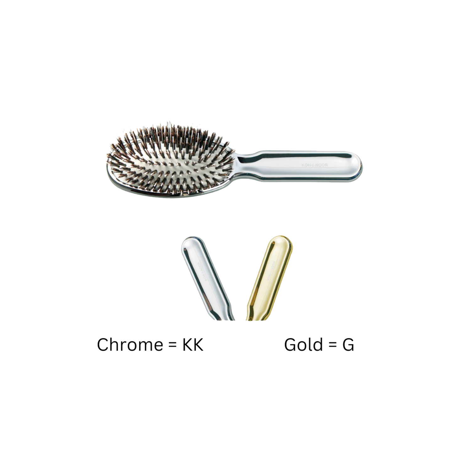 Metallic Nylon & Boar Bristle Hair Brush - Pneumatic Cushion for All Hair Types