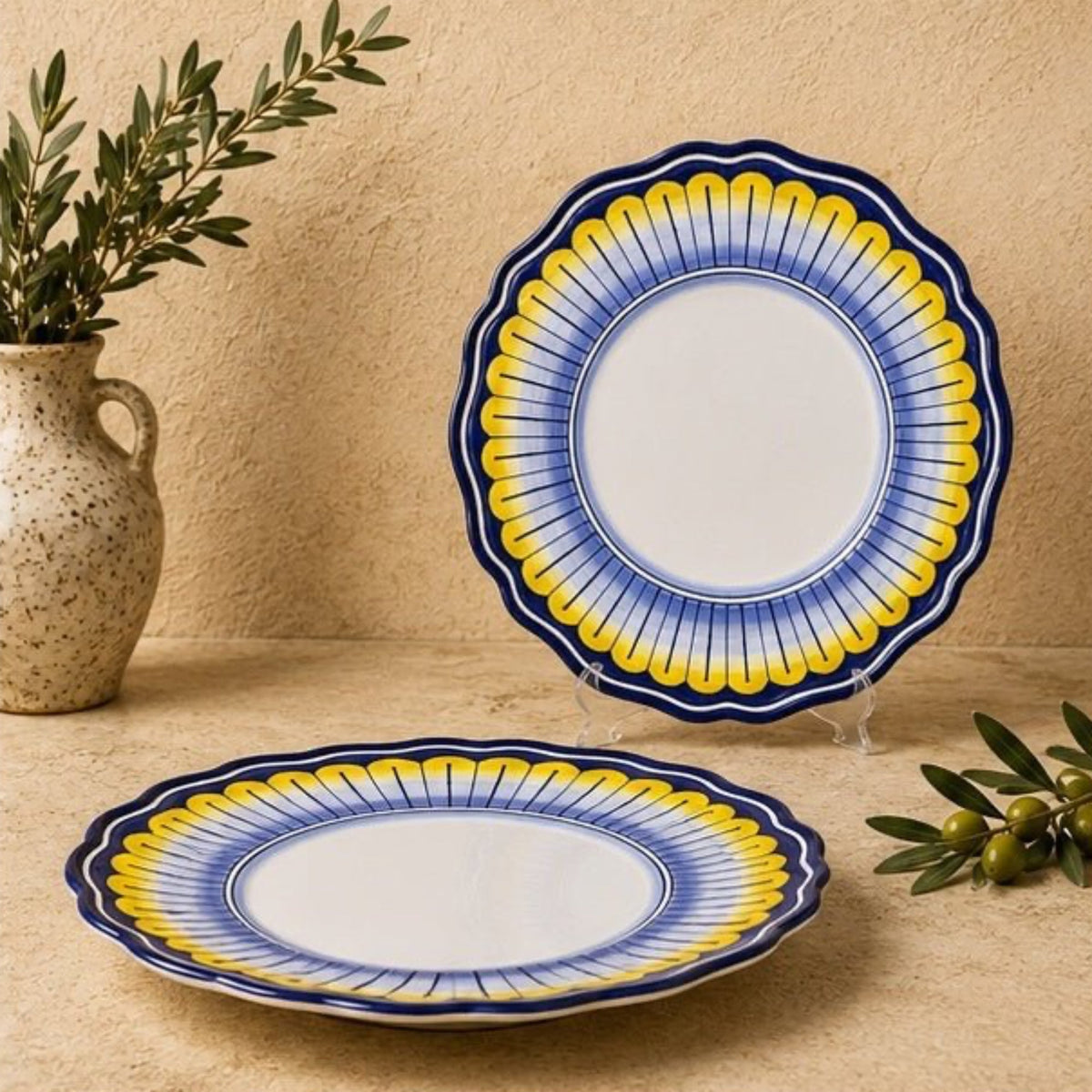 Stratificata Dinner Plate | Hand-Painted Italian Dinner Plate from Deruta
