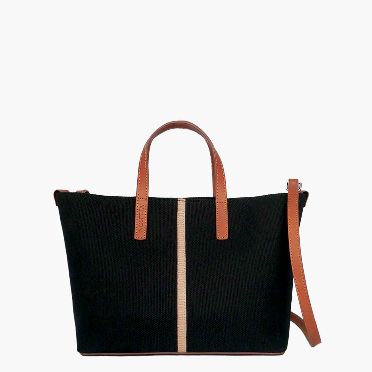 Carlia Small Tote Cotton Canvas and Leather by Nosetta
