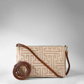 Gallia-LS Clutch Labyrinth Jacquard and Leather by Nosetta