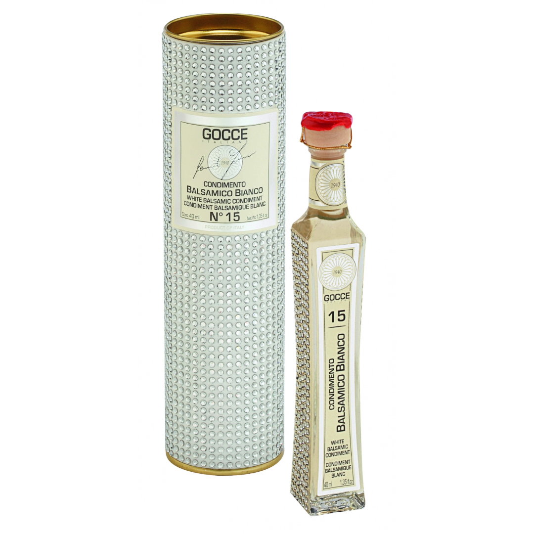 15 Year Aged White Balsamic Condiment in Crystal Bottle