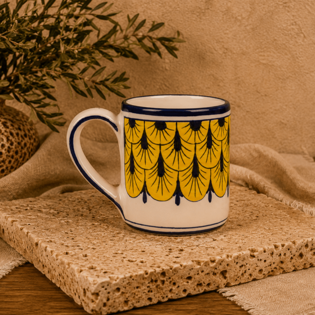 Stratificata Coffee & Tea Mug | Hand-Painted Italian Mug from Deruta