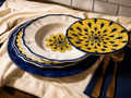 Stratificata 4-Piece Hand-Painted Italian Place Setting