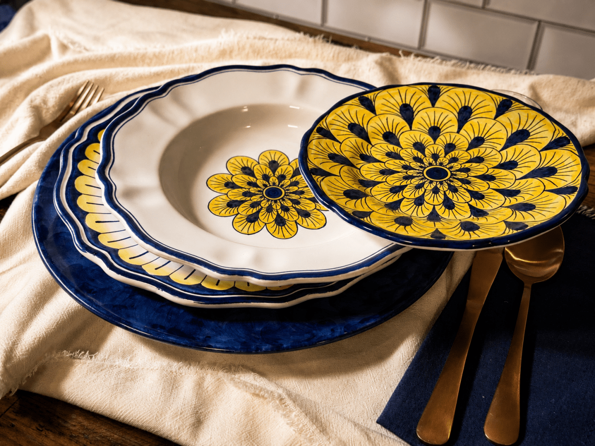 Stratificata 4-Piece Hand-Painted Italian Place Setting
