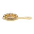 Janeke Synthetic Horn Oval Hair Brush – Gold Pin Detangling Brush