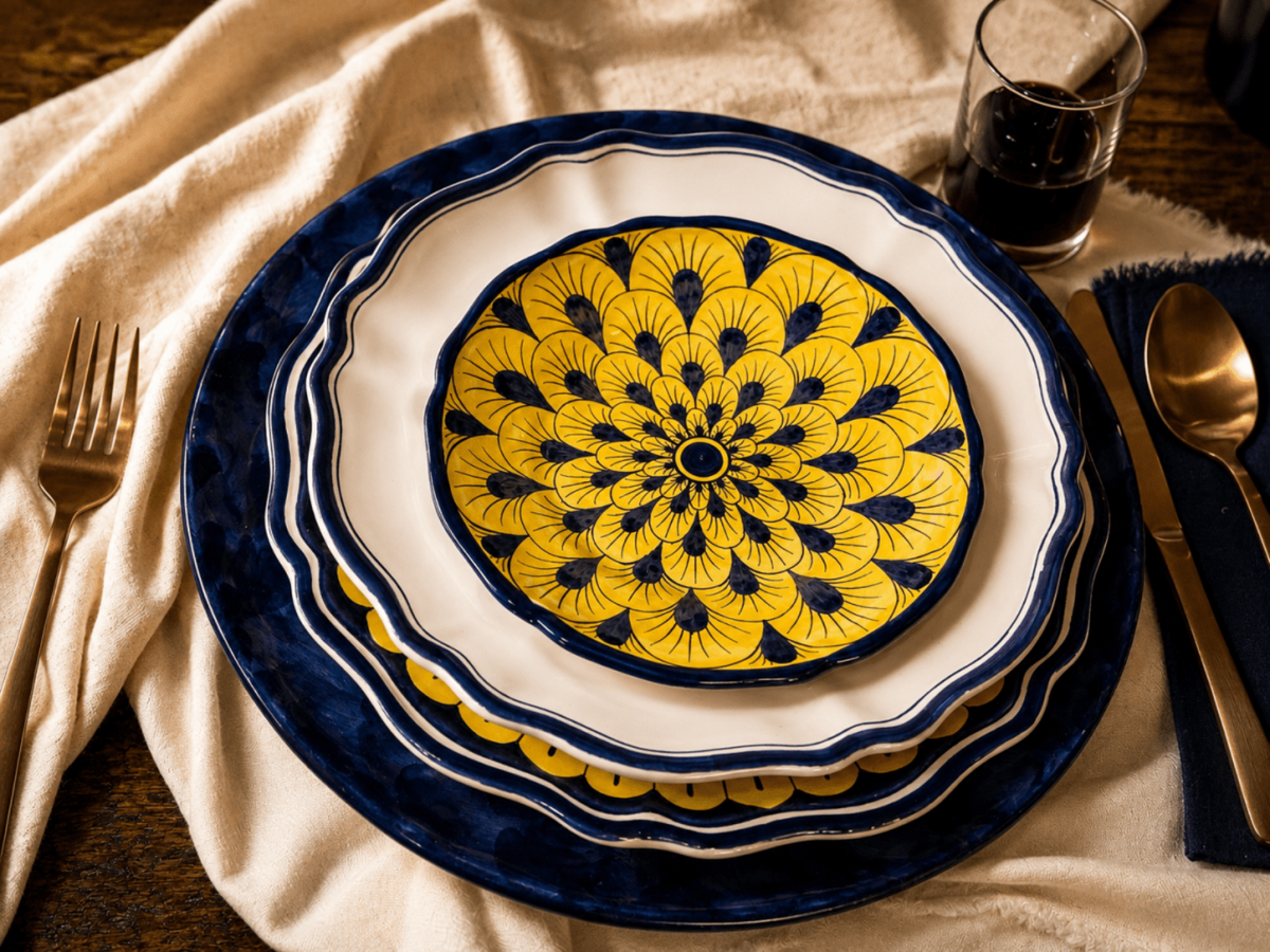 Stratificata 4-Piece Hand-Painted Italian Place Setting