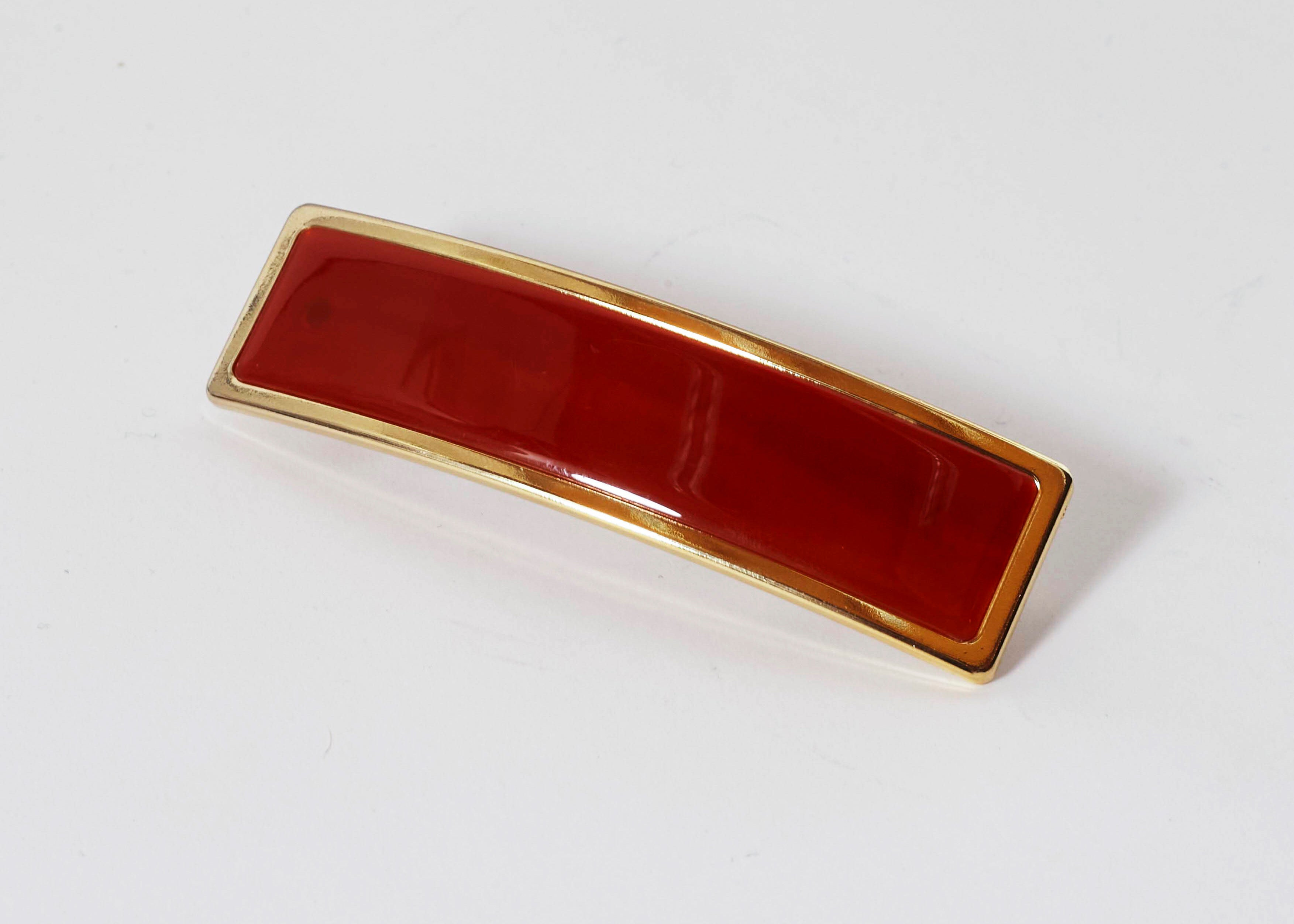 Janeke Gold-Rimmed Hair Barrette – Tortoiseshell Hair Clip