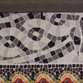 black and white mosaic patterns on a silk twilly