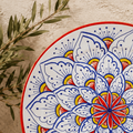 Intreccio Red Charger Plate | Hand-Painted Italian Charger Plate from Deruta