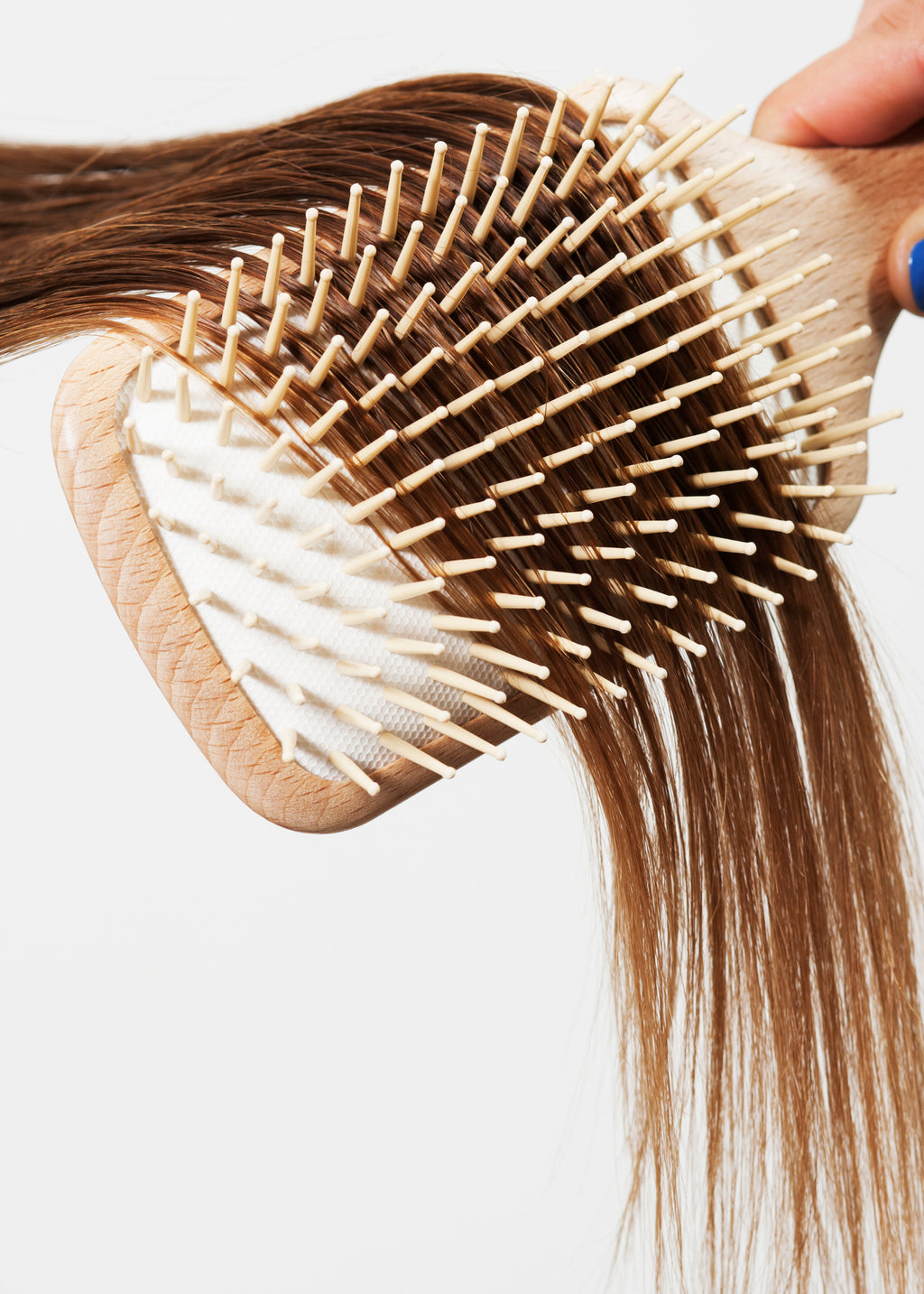 Janeke Wooden Paddle Brush – Anti-Static Beech Wood Brush for Long Hair & Extensions