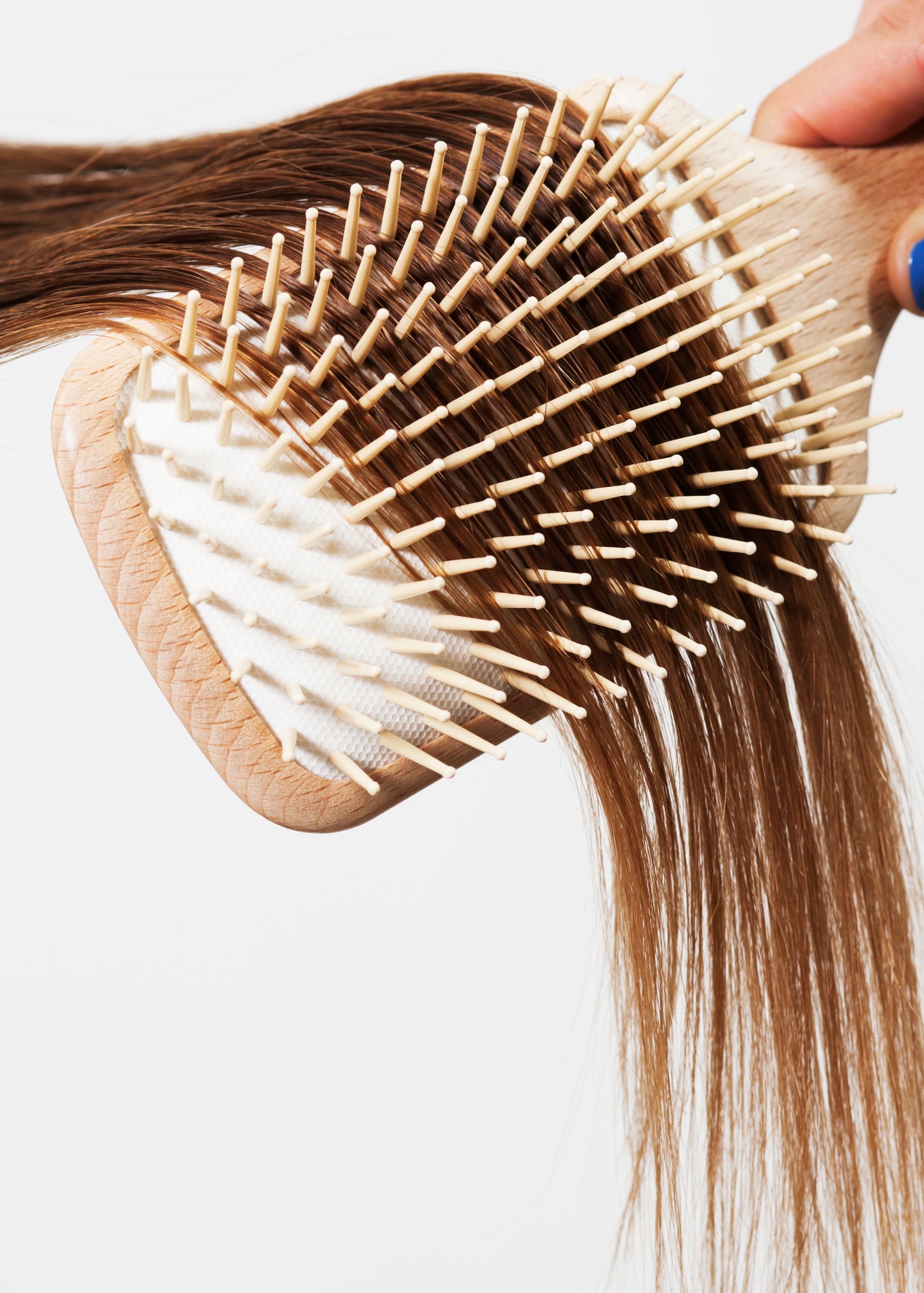 Janeke Wooden Paddle Brush – Anti-Static Beech Wood Brush for Long Hair & Extensions